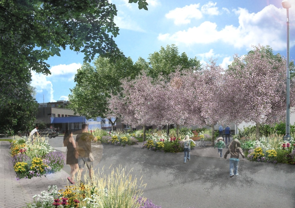 Ozeleněn&iacute; parč&iacute;ku u hasičsk&eacute; zbrojnice