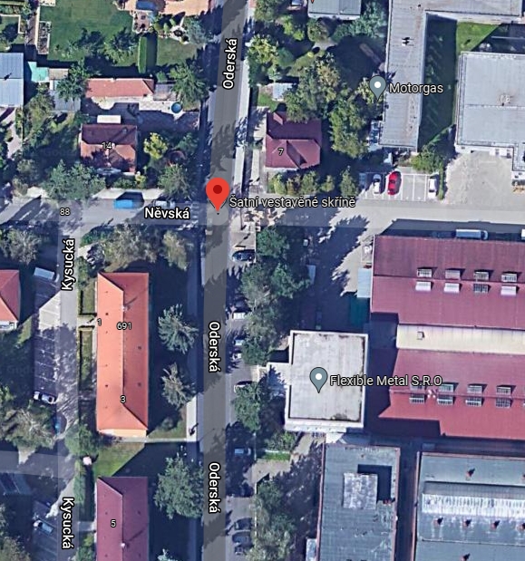 Přechod v ulici Odersk&aacute;